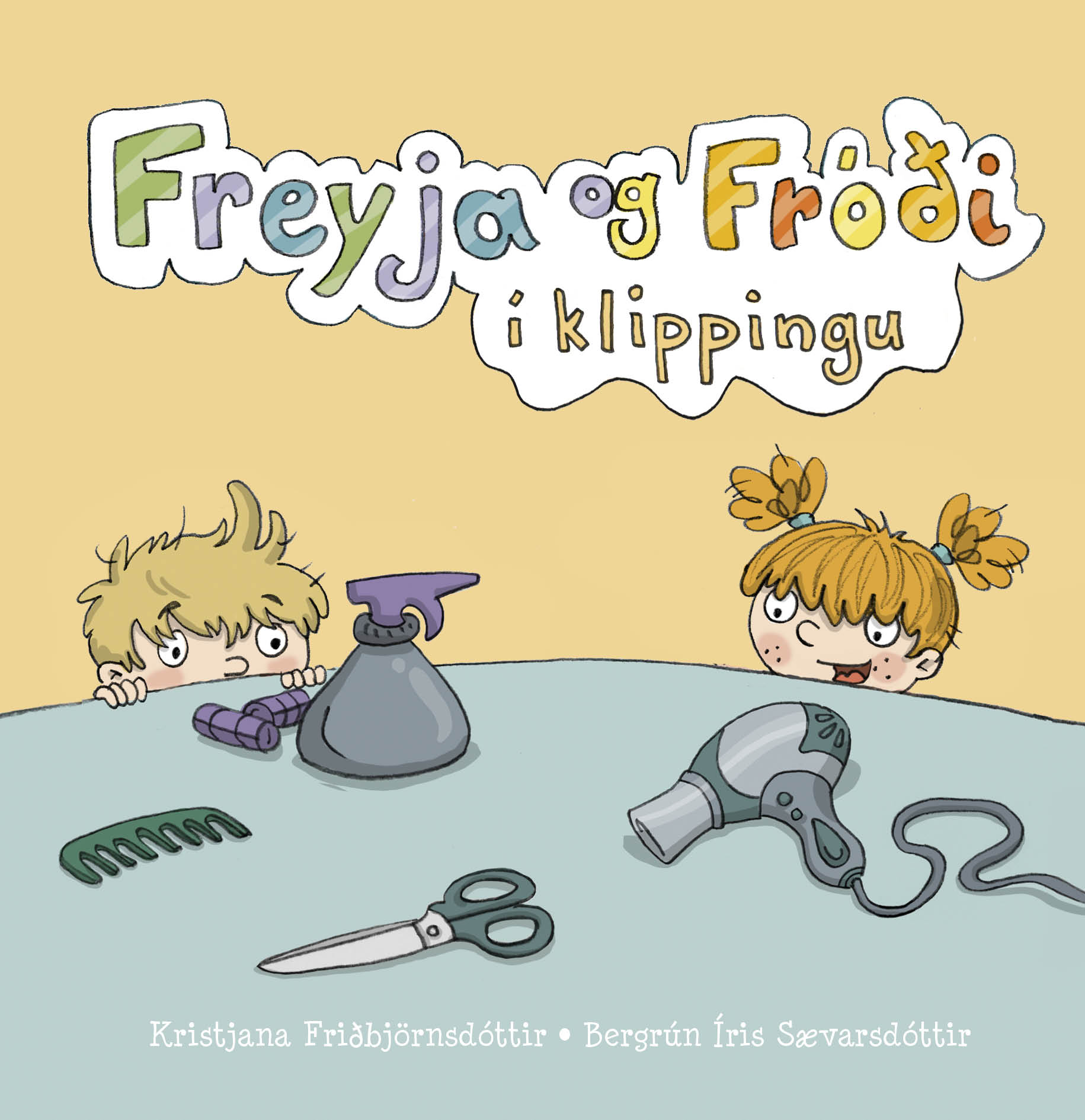Freyja og Fróði í klippingu