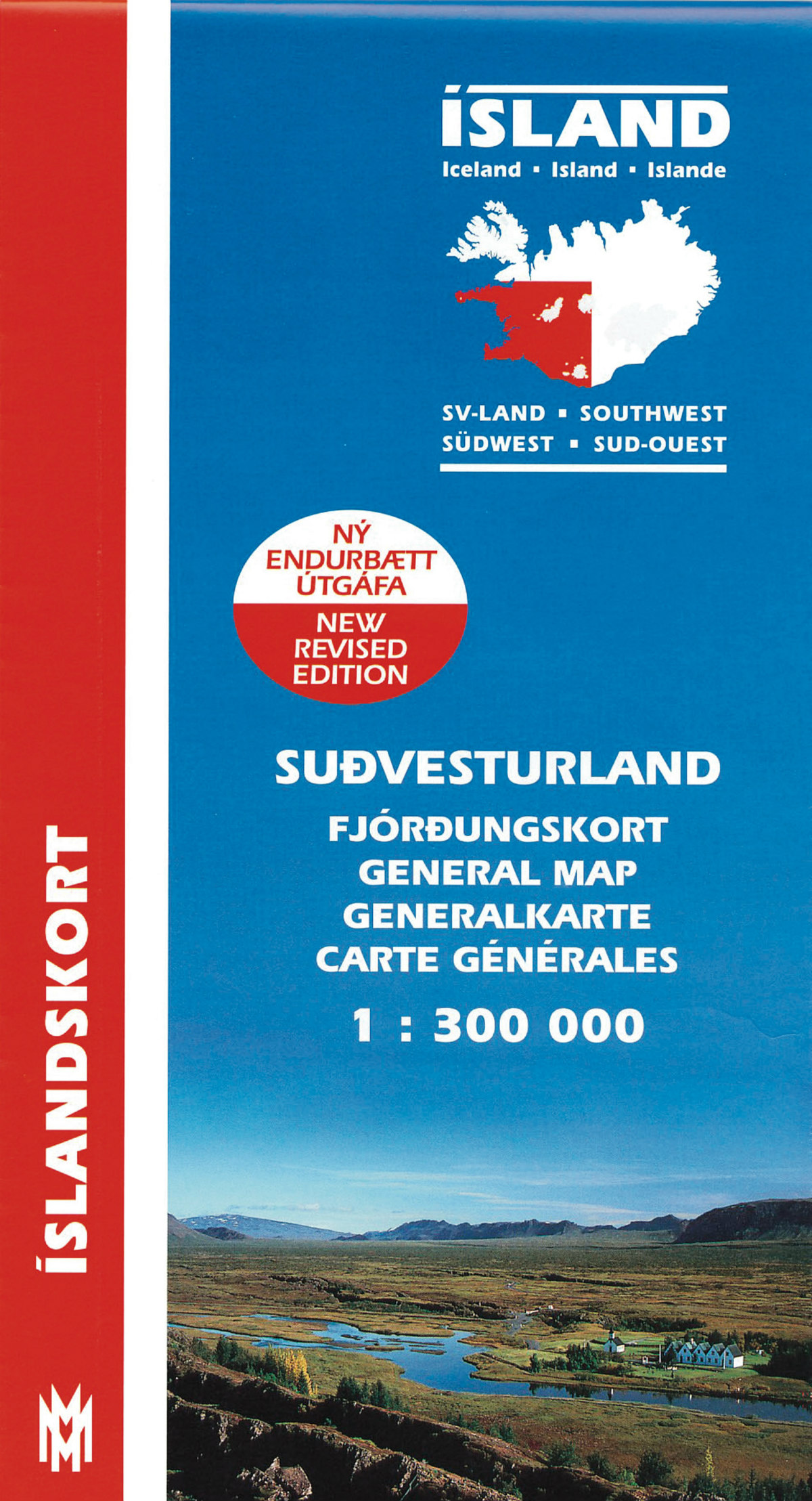 Suð-Vesturland 1:300 000: Fjórðungskort