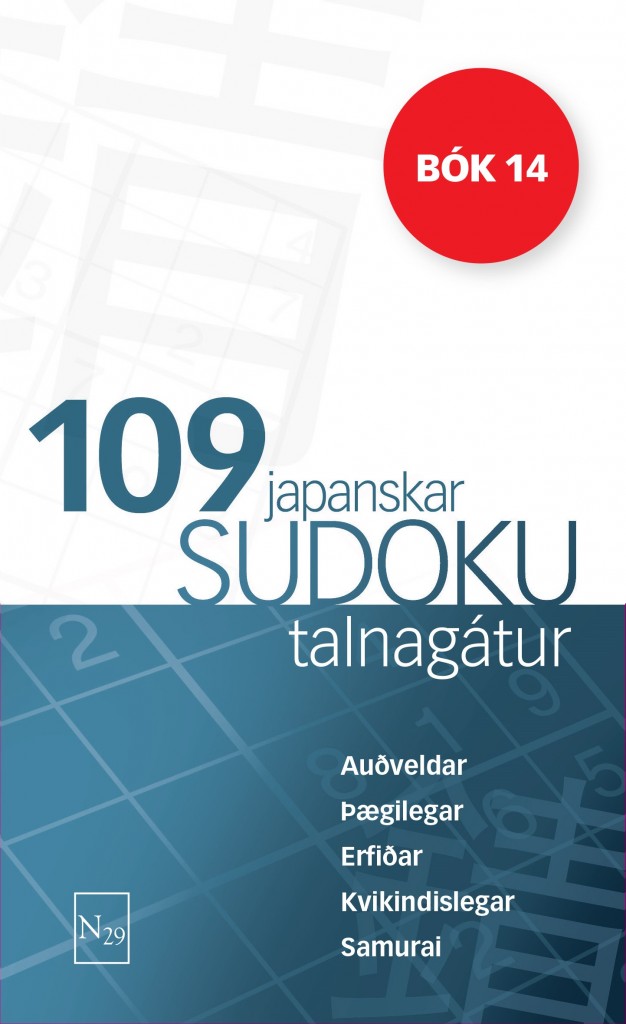 109 Japanskar Sudoku talnagátur – bók 14