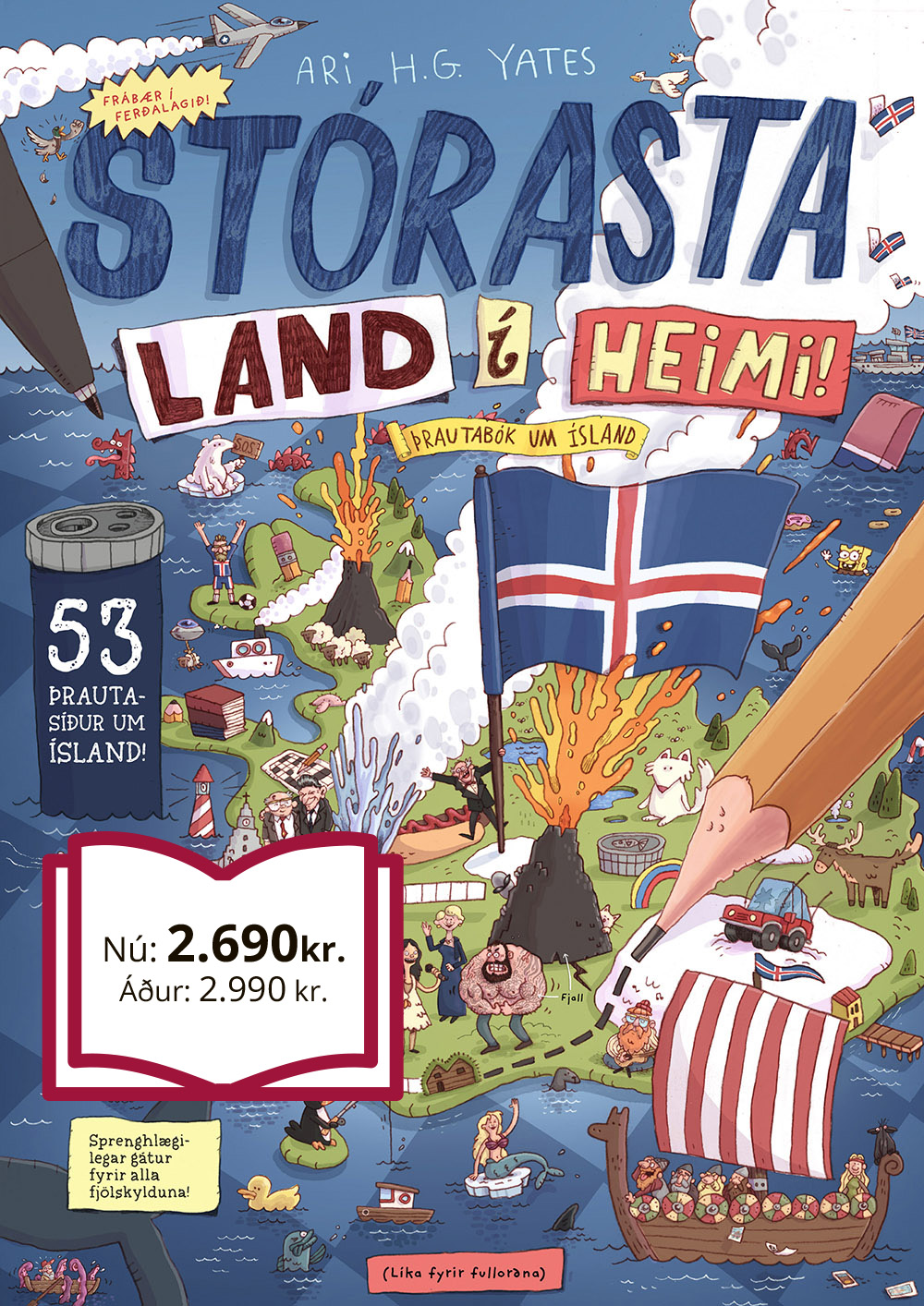 Stórasta land í heimi: Þrautabók um Ísland